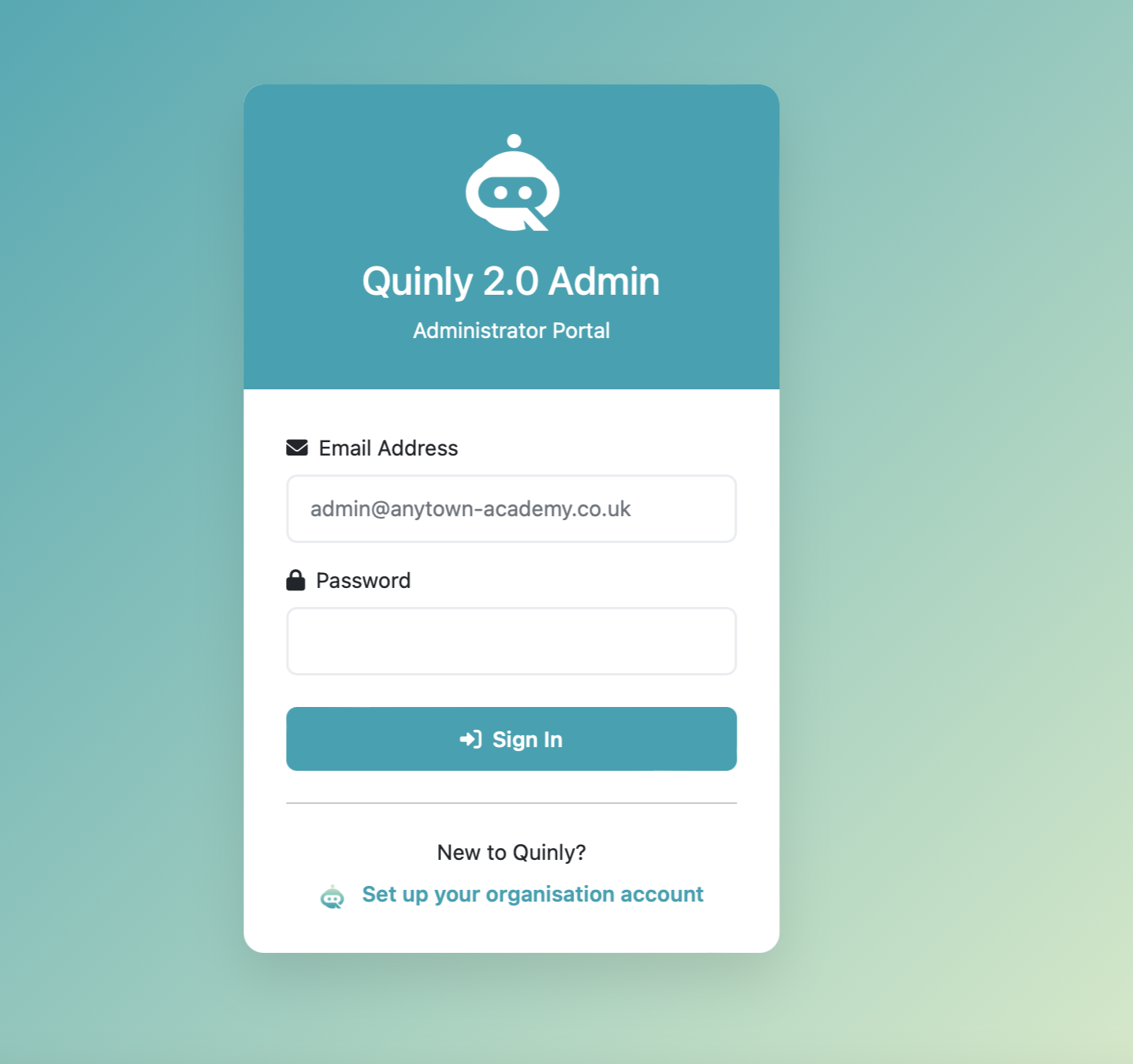 Admin Login Portal